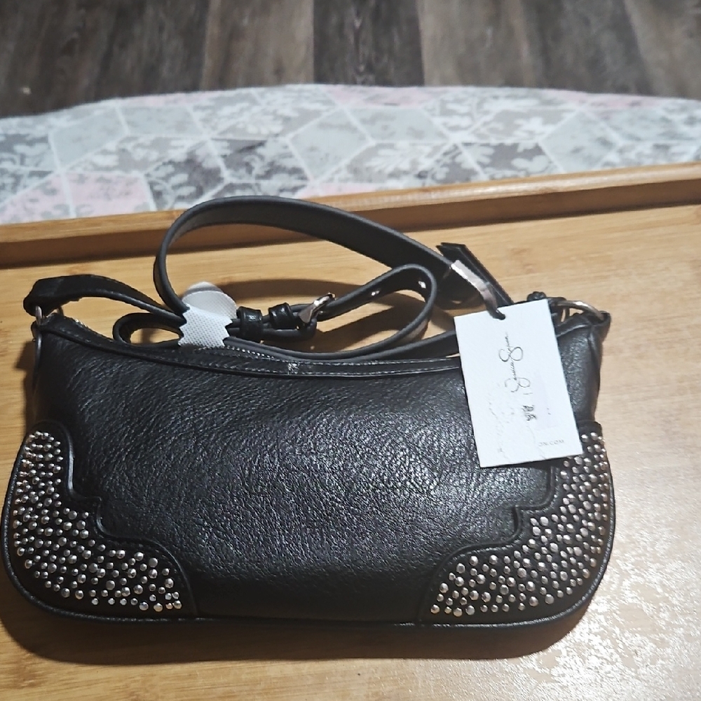 Jessica Simpson Black Clutch with Studded Accents